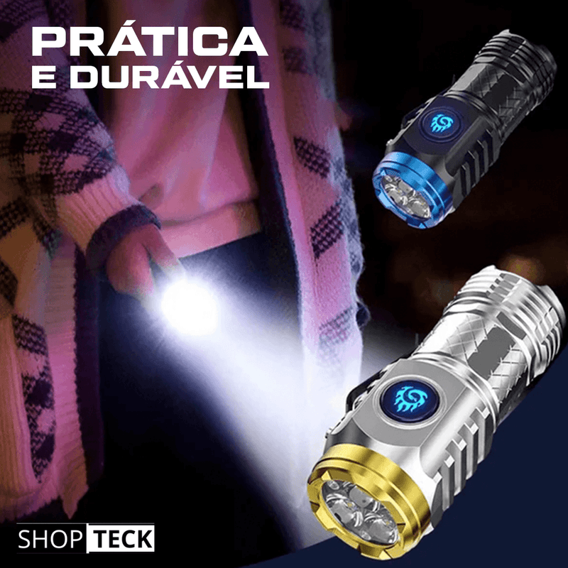 Lanterna Tática Portátil Indestrutível Power Flash® [ÚLTIMO DIA NA PROMOÇÃO E FRETE GRÁTIS]