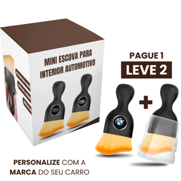 (COMPRE 1 LEVE 2) Mini Escova de Limpeza Automotiva Shopteck™